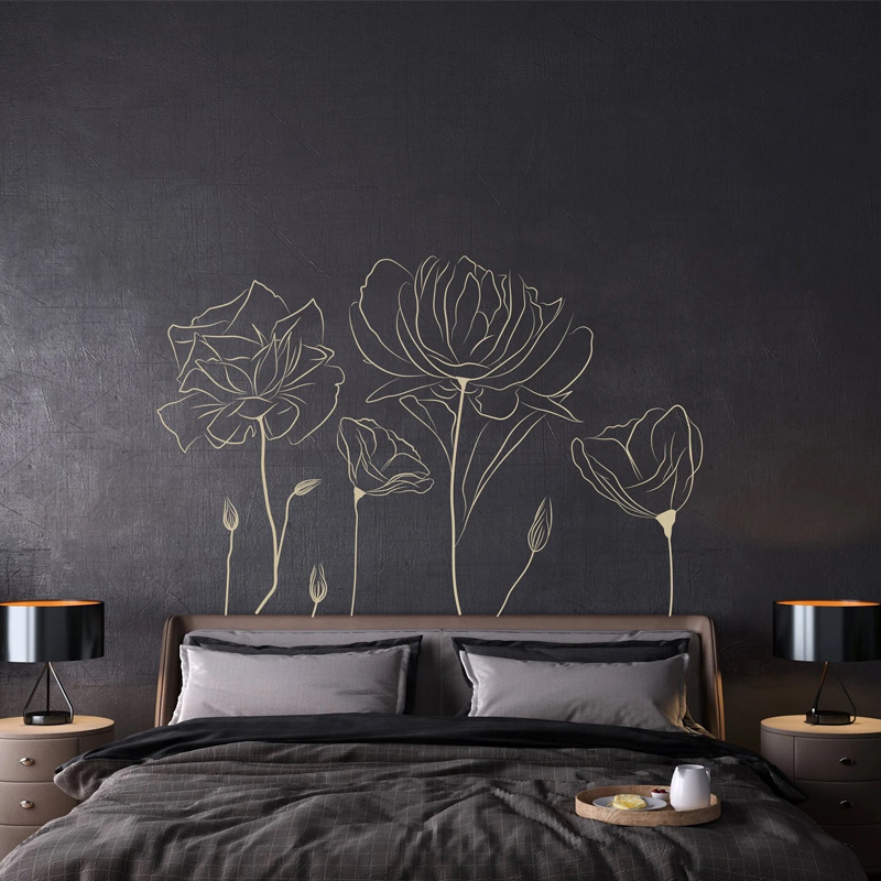 Plant Poppy Flower Pattern Wal - Monstera Thai Constellation ulasan dan harga
