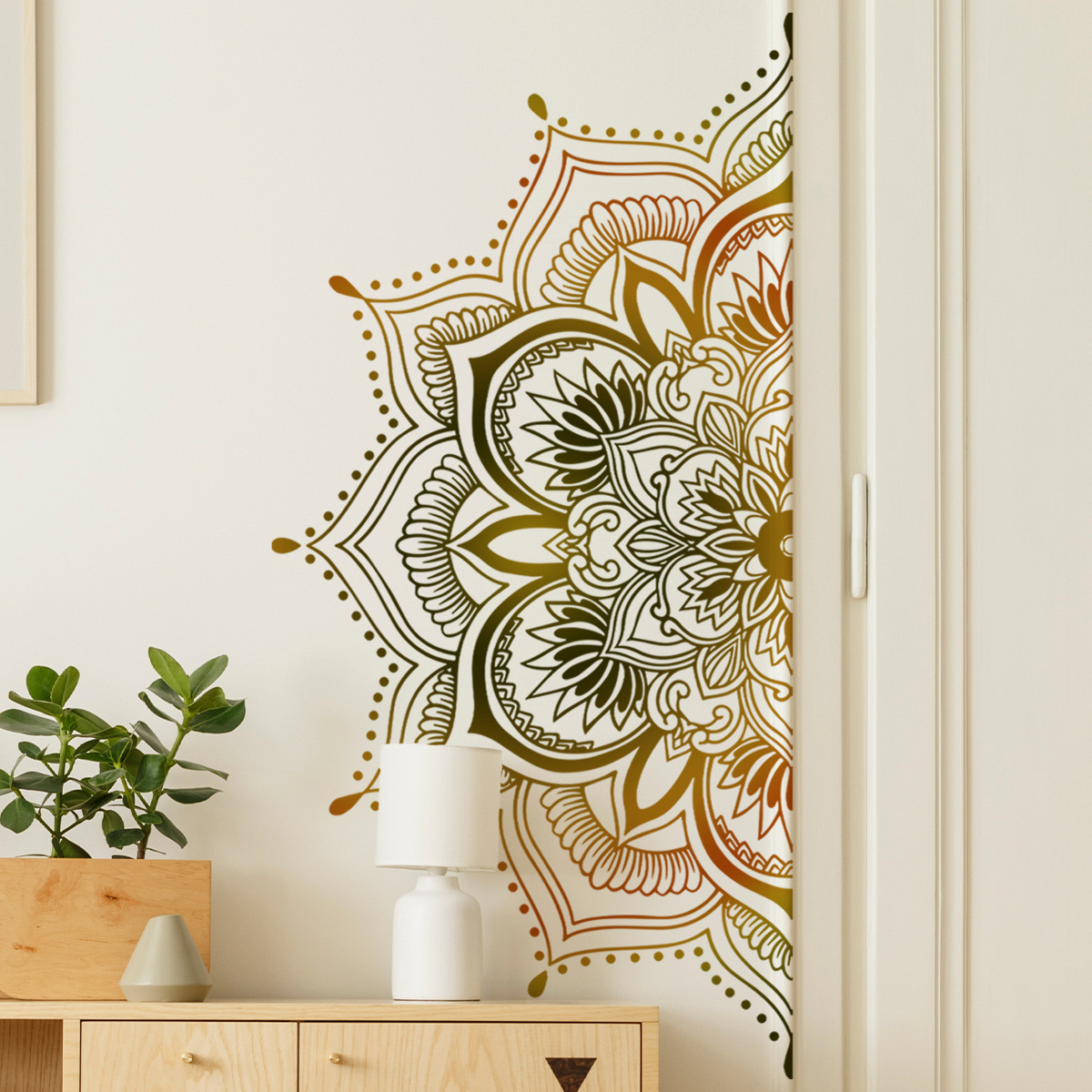 Artistic PVC Wall Decal Mandal - Monstera Thai Constellation ulasan dan harga