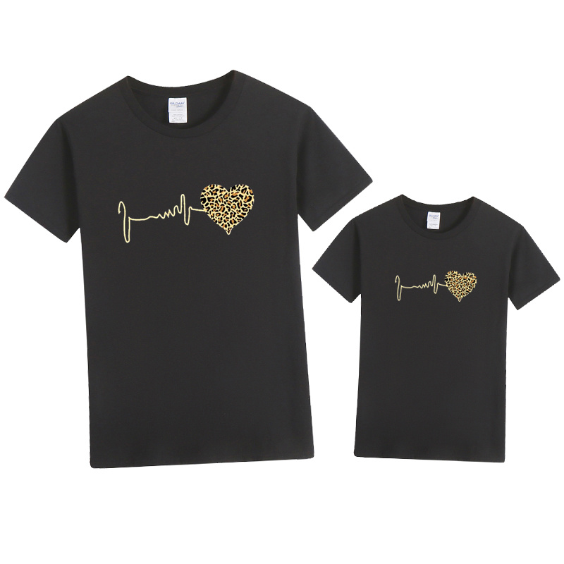 Leopard Heart Family T-shirt M - Plant Parent T Shirt ulasan dan harga
