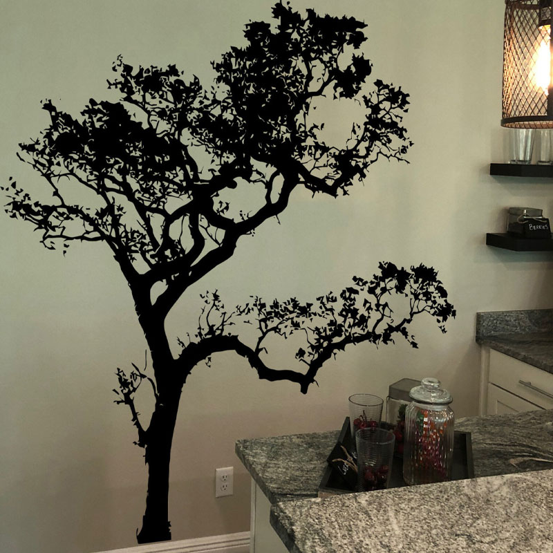 Big Oak Tree Wall Decal Vinyl  - Monstera Thai Constellation ulasan dan harga