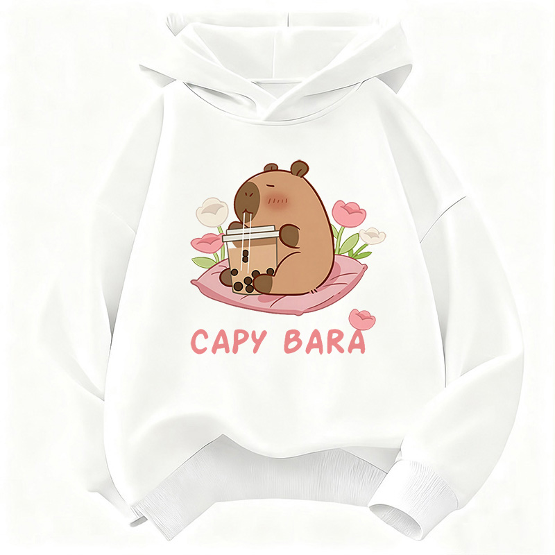Kawaii Capybara Drinking Juice - Plant Parent Hoodie ulasan dan harga