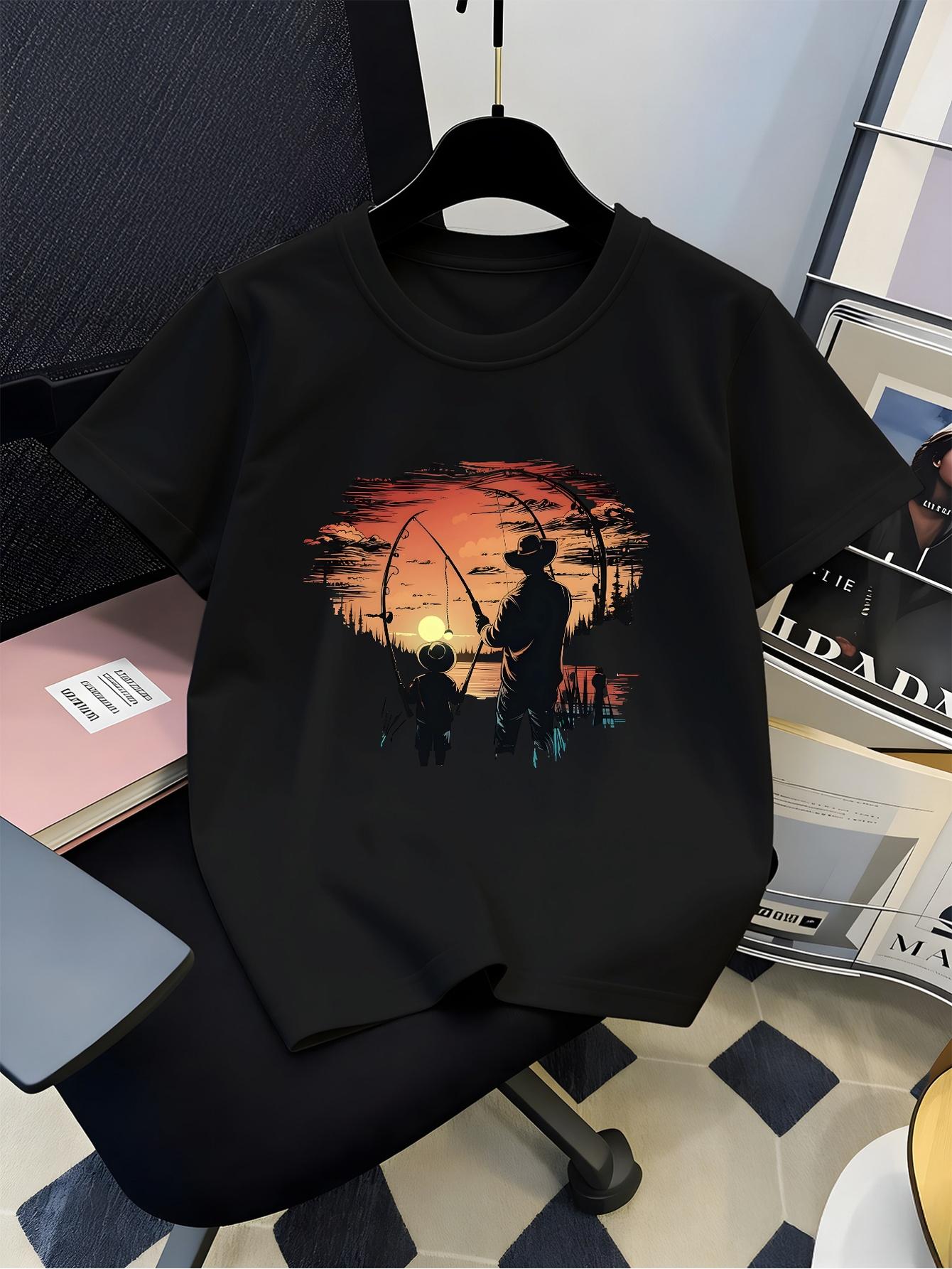 Father Son Sunset Fishing Silh - Plant Parent T Shirt ulasan dan harga