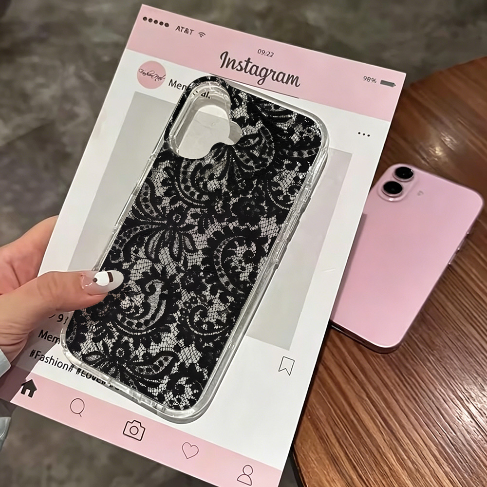 Lace Flowers INS Clear Phone C - Plants X ulasan dan harga