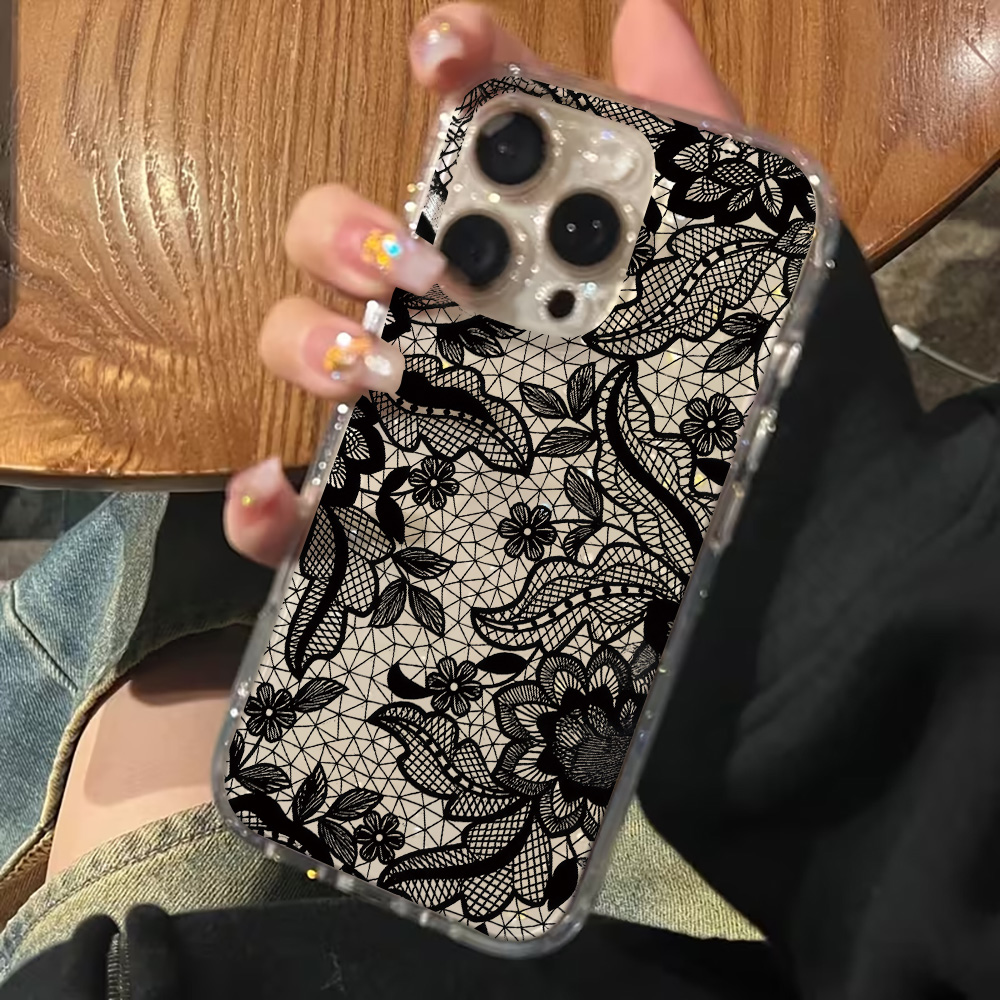 Lace Flowers INS Clear Phone C - Plants X ulasan dan harga