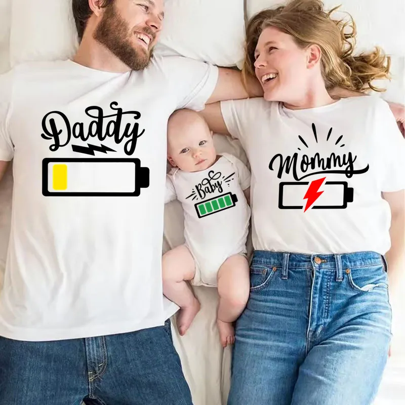 Funny Matching Family Battery  - Plant Parent T Shirt ulasan dan harga