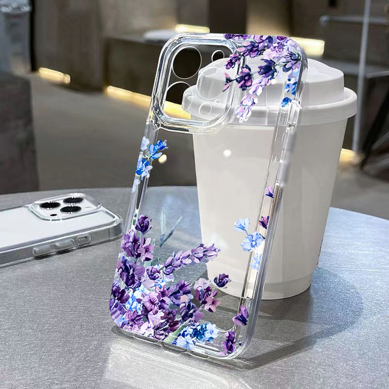 Purple Flower Soft TPU Phone C - Plants X ulasan dan harga
