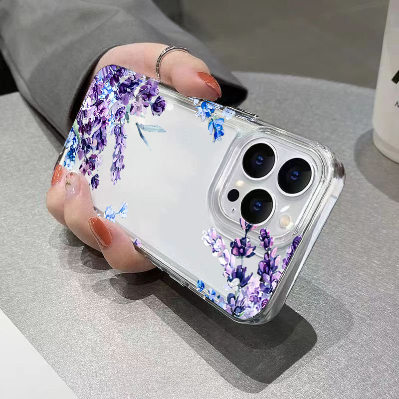 Purple Flower Soft TPU Phone C - Plants X ulasan dan harga